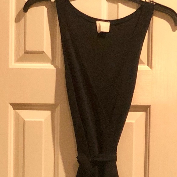 Navy high low, wrap dress - Picture 8 of 8